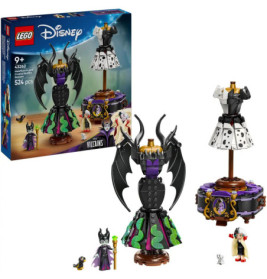 LEGO Disney Villains Set mit baubaren Kleiderständern, Minifiguren, Box, 524 Teile, ab 9 Jahren.