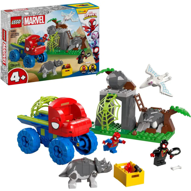 LEGO Marvel Spidey-Set mit Spidey-Truck, Spider-Man, Black Panther, Rhino und verschiedenen Zubehörteilen. LEGO Marvel Spidey-Set mit Spidey-Truck, Spider-Man, Black Panther, Rhino und verschiedenen Zubehörteilen.