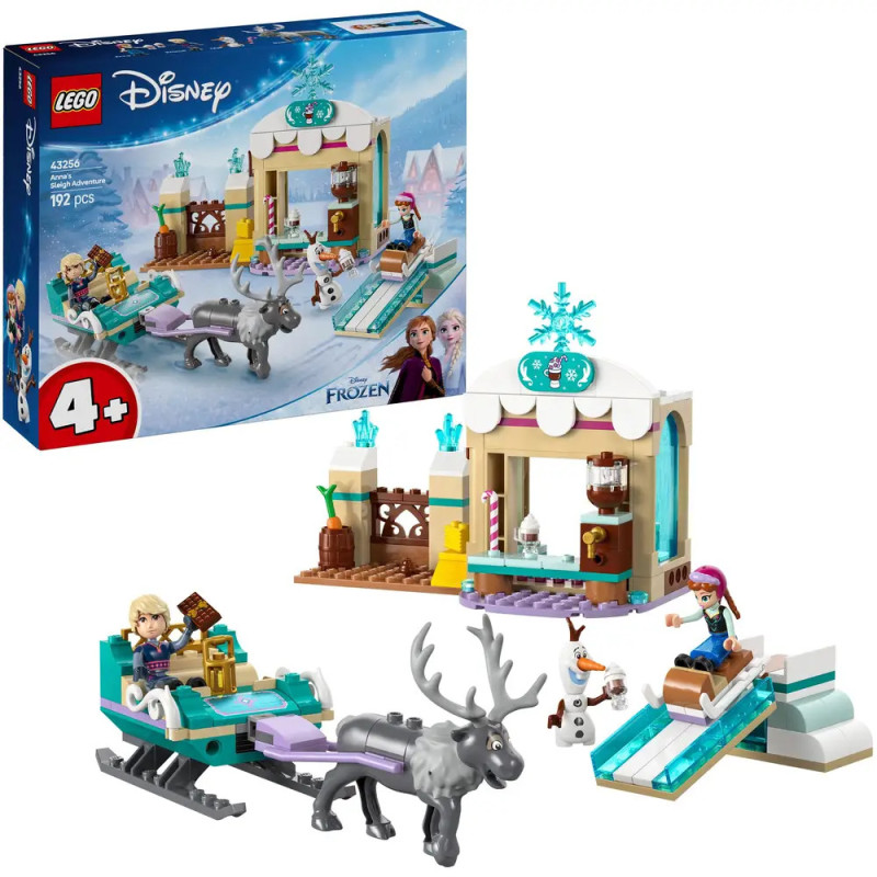 LEGO Disney Frozen Set mit Anna, Elsa, Olaf, Rentier Sven und Winter-Spielhaus. LEGO Disney Frozen Set mit Anna, Elsa, Olaf, Rentier Sven und Winter-Spielhaus.