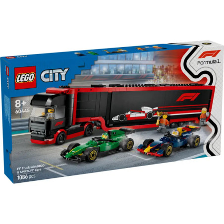 LEGO City 60445 F1 Transporter mit RB20 & AMR24 F1 Rennautos
