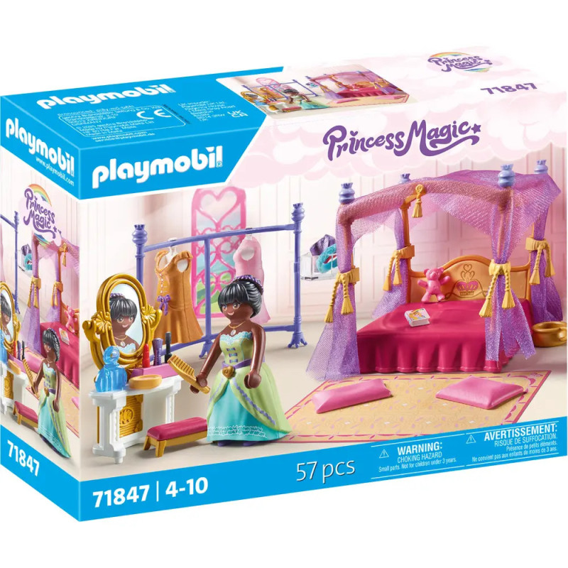 Playmobil Princess Magic Set mit Prinzessin, Himmelbett, Schminktisch und Zubehör. Empfohlen für Kinder von 4-10 Jahren. Playmobil Princess Magic Set mit Prinzessin, Himmelbett, Schminktisch und Zubehör. Empfohlen für Kinder von 4-10 Jahren.