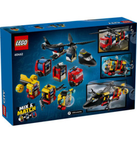 LEGO City 60462 Kombinationsset mit Hubschrauber, Löschauto und U-Boot