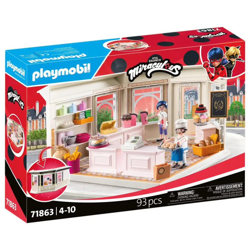 Playmobil Miraculous Ladybug Bäckerei-Set mit 93 Teilen für Kinder von 4-10 Jahren, inklusive Bäckerei-Szene.