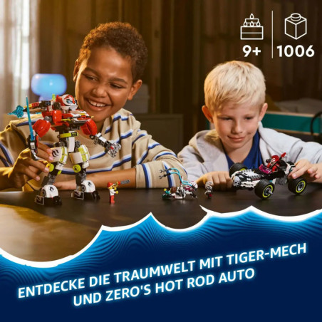 LEGO DREAMZzz 71497 Coopers Tiger-Mech und Zero s Hot Rod Auto
