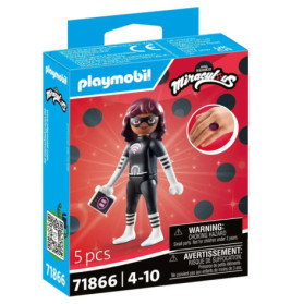 Playmobil Miraculous Ladybug Figurenset mit einer schwarzen Figur und Zubehör, geeignet für Kinder von 4-10 Jahren.
