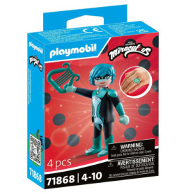 Playmobil Miraculous Ladybug Luka Couffaine Set mit Figur und grüner Lyra, geeignet für Kinder von 4-10 Jahren.