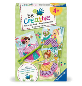 Be Creative Mosaik-Bastelset für Kinder ab 4 Jahren mit Prinzessinnenmotiven und bunten Mosaiksteinen.