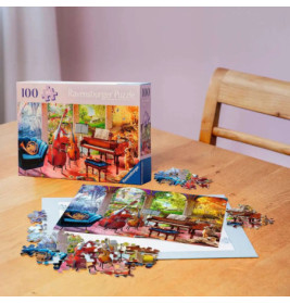 Musikalische Jahreszeiten Puzzle 100 Teile XL