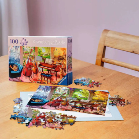 Musikalische Jahreszeiten Puzzle 100 Teile XL