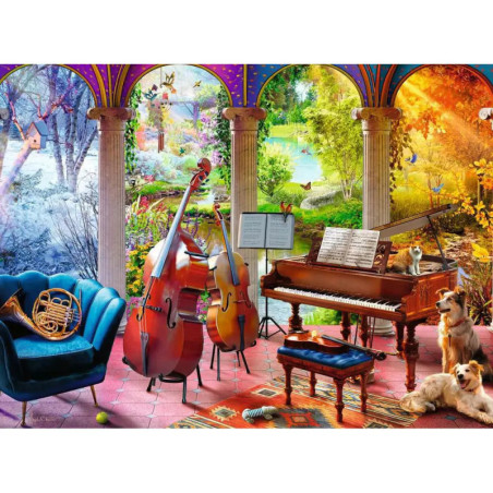 Musikalische Jahreszeiten Puzzle 100 Teile XL