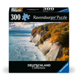 Ravensburger Puzzle mit 300 Teilen: Herbstliche Klippen am Meer aus der Deutschland Collection.