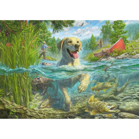 Puzzle M.Frederickson Hunde Labrador   1000 Teile