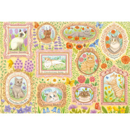 Puzzle Adelige Katzen in Blu 1000 Teile