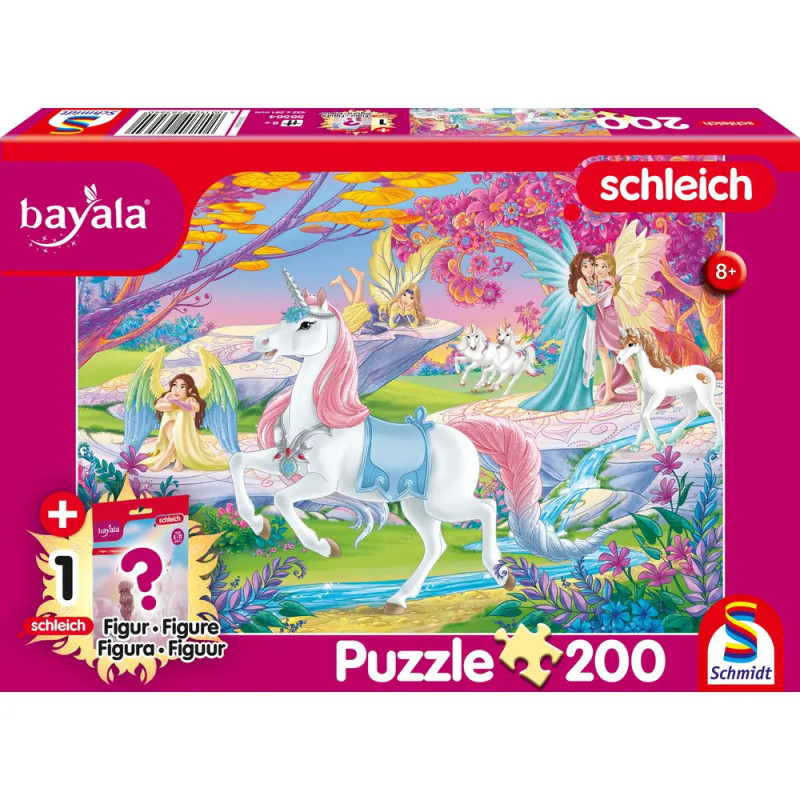Bunte Puzzlebox mit Einhorn, Feen und Zauberwald 200 Teile, empfohlen ab 8 Jahren. Bunte Puzzlebox mit Einhorn, Feen und Zauberwald 200 Teile, empfohlen ab 8 Jahren.