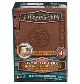 Drachenzähmen leicht gemacht: World of Berk Buch der Drachen Spielzeugbox mit Drachensymbol und Warnhinweis.