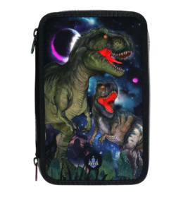 Dino World 3 Fach Federtasche LED GALAXY