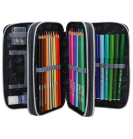 Dino World 3 Fach Federtasche LED GALAXY