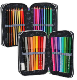 Dino World 3 Fach Federtasche LED GALAXY