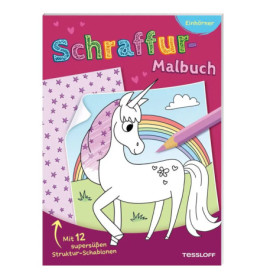 Schraffur-Malbuch -Einhörner