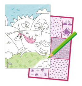 Schraffur-Malbuch -Einhörner