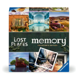 Spielschachtel mit Fotos verlassener Orte und dem Titel: Lost Places Memory Collectors Edition.