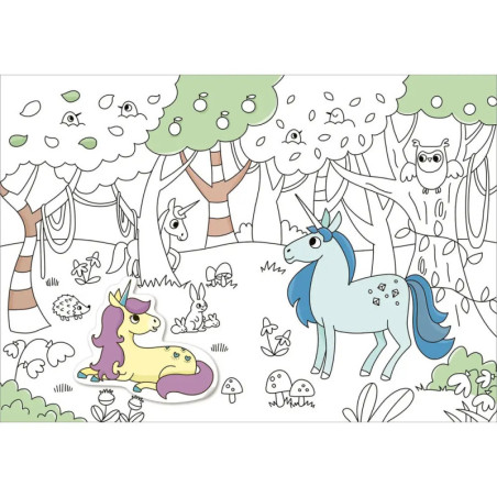 Mein Sticker-Malbuch Einhörner