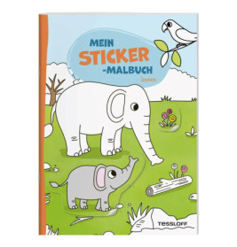 Mein Sticker-Malbuch Zootiere