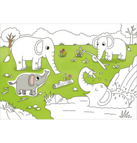 Mein Sticker-Malbuch Zootiere