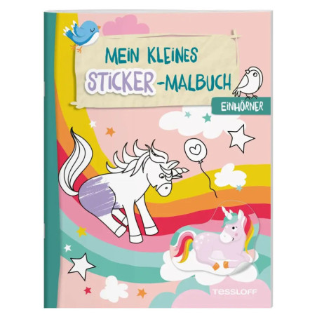 Mein kleines Sticker-Malbuch. Einhörner