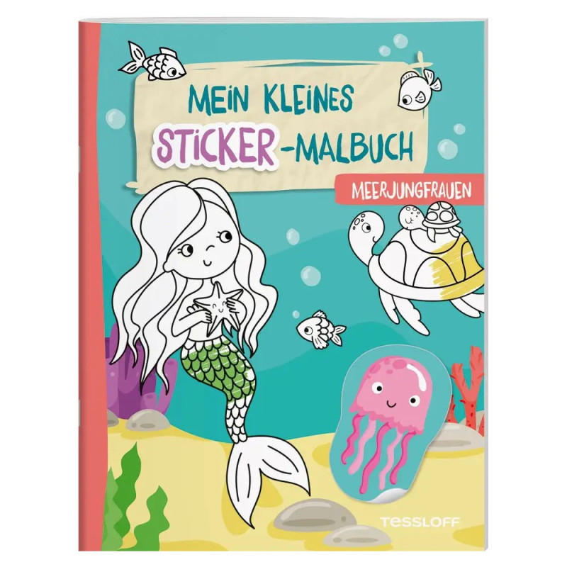 Mein kleines Sticker-Malbuch. Meerjungfrauen