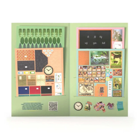 Sam&Julia Mäusehaus Miniaturge genst. a.Papier: Klassenzimmer