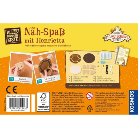 Näh-Spaß mit Henrietta Schule der mag. Tiere