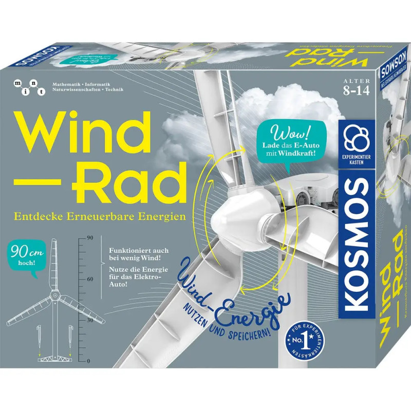 Kosmos Wind-Rad Bausatz: Mit Windrad und Infos zu erneuerbarer Energie für Kinder von 8 bis 14 Jahren.