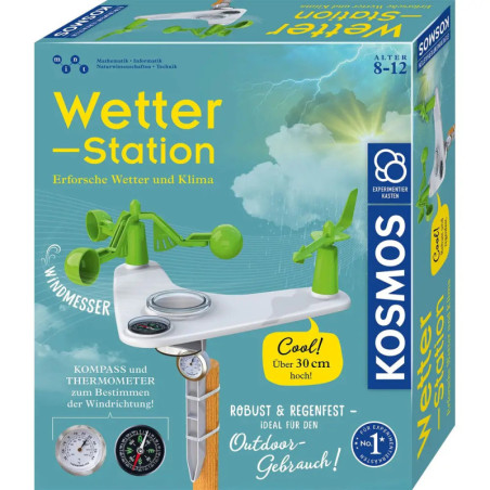 Kosmos Wetter-Station Bausatz mit Wetterinstrumenten für Kinder von 8 bis 12 Jahren.