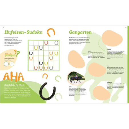 WAS IST WAS Rätseln und Stickern Pferde