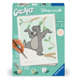 Disney Baby Malset mit Baloo aus Das Dschungelbuch, inklusive Farbtöpfen und Pinsel.
