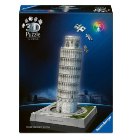 3D-Puzzlebox von Ravensburger: Schiefer Turm von Pisa mit LED-Beleuchtung.