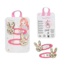 Princess Mimi Haarspangen Glitzer Motiv
