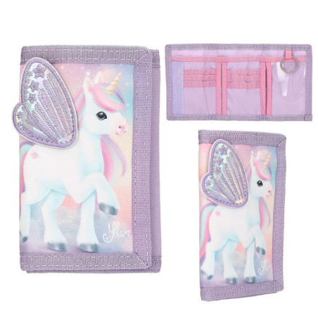 Ylvi Portemonnaie mit appliziertem Flügel