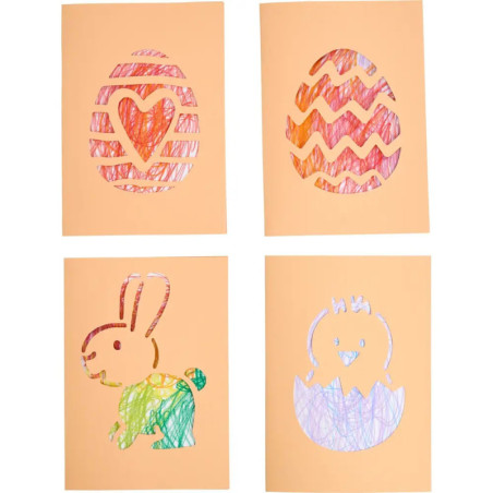 Bastelset - Erstes Malen Kritzelkarten O