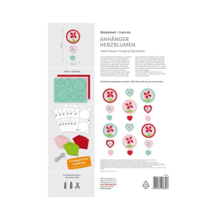 Bastelset - Anhänger Herzblumen