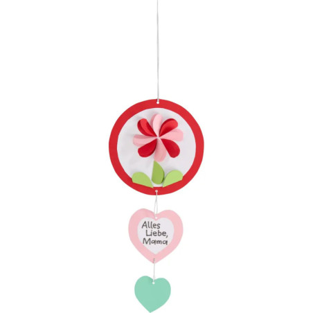 Bastelset - Anhänger Herzblumen