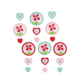 Bastelset - Anhänger Herzblumen