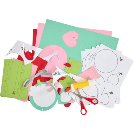 Bastelset - Anhänger Herzblumen