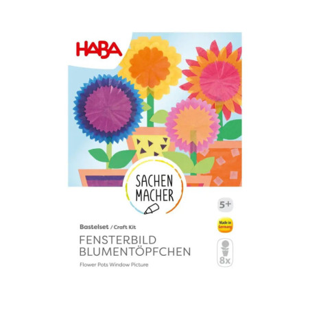 Bastelset - Fensterbild Blumentöpfchen