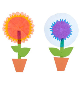 Bastelset - Fensterbild Blumentöpfchen