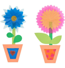 Bastelset - Fensterbild Blumentöpfchen