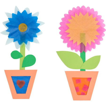 Bastelset - Fensterbild Blumentöpfchen