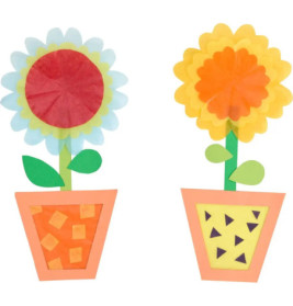 Bastelset - Fensterbild Blumentöpfchen