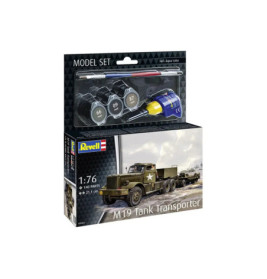 Revell M19 Tank Transporter 1:76 Bausatz, inklusive Farben, Pinsel und Kleber im Lieferumfang.